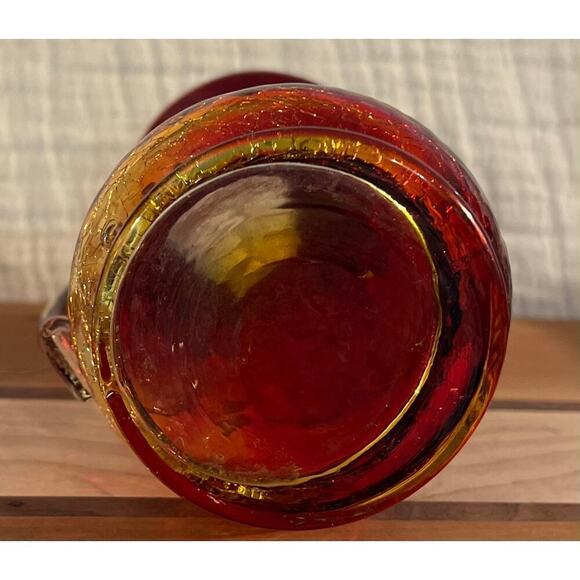Vintage Amberina Crackle Glass - Picture 4 of 7